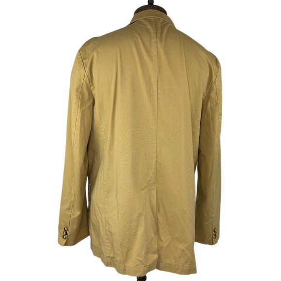 Orvis Mens 40R Blazer Jacket 3 Buttons Tan 100% Cotton Vintage Multi Pockets - Picture 3 of 6